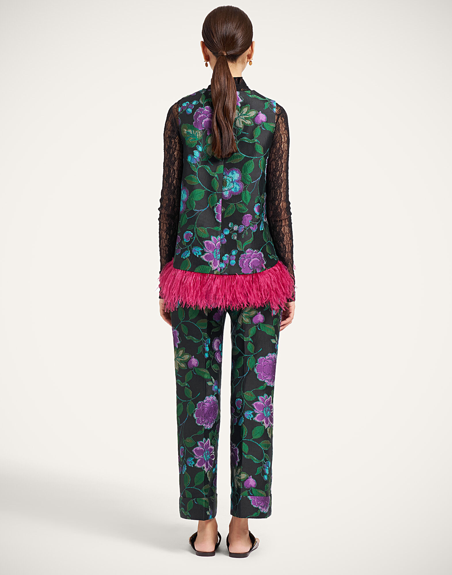La DoubleJ Hendrix Pants Botanical Black TRO0014JCQ144BOT01BL01