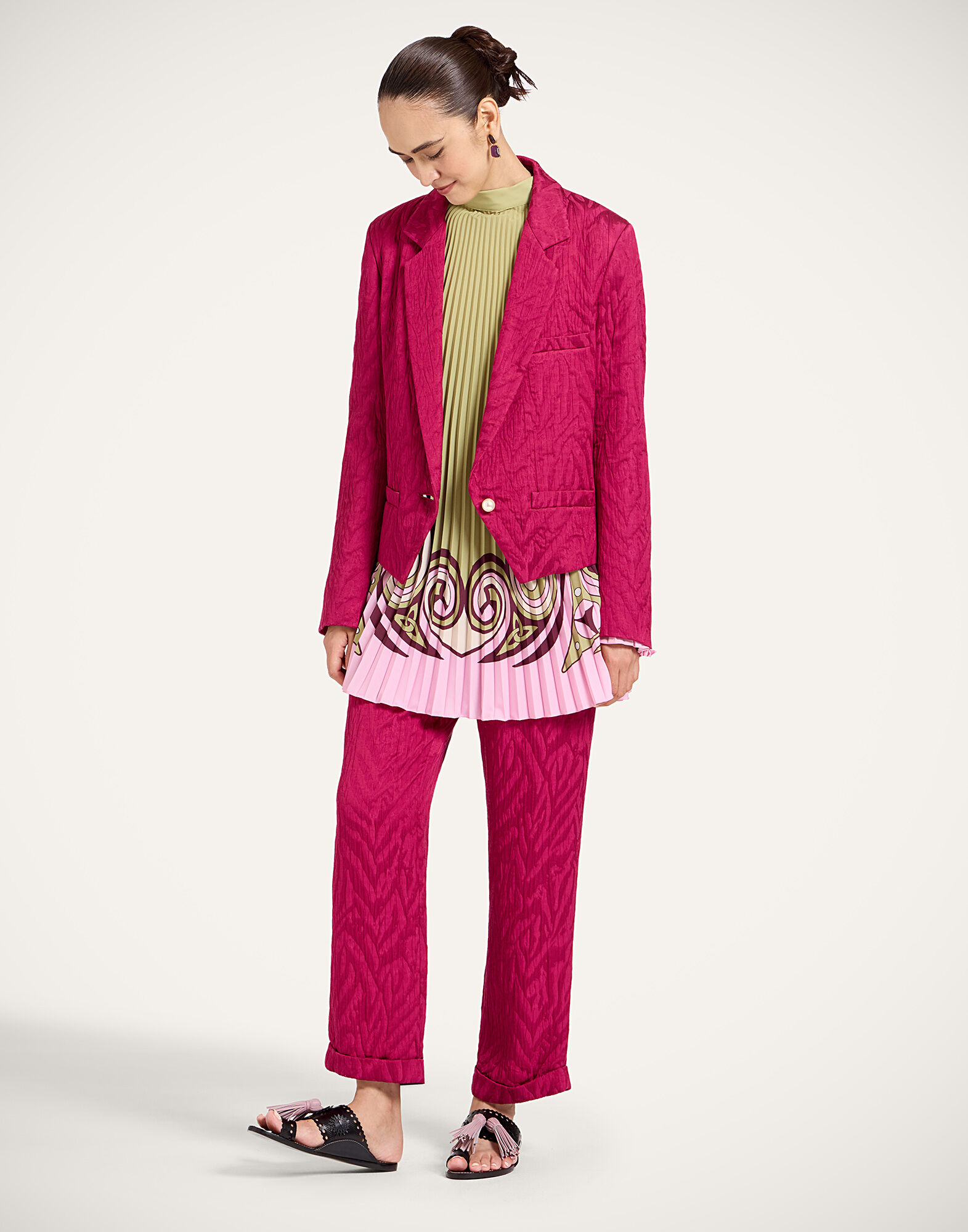 La DoubleJ Luckycharm Jacket Animalier Raspberry JAC0199JCQ118ANI02RE04
