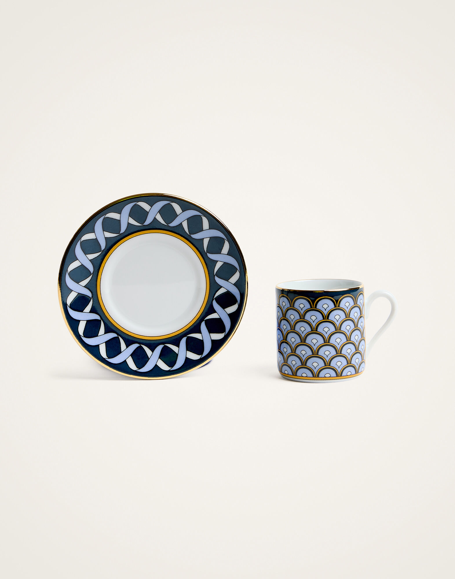 La DoubleJ Impero Espresso Cup Set Of 2 Odysseus Midnight Blue CUP0011CER001ODY01BU04