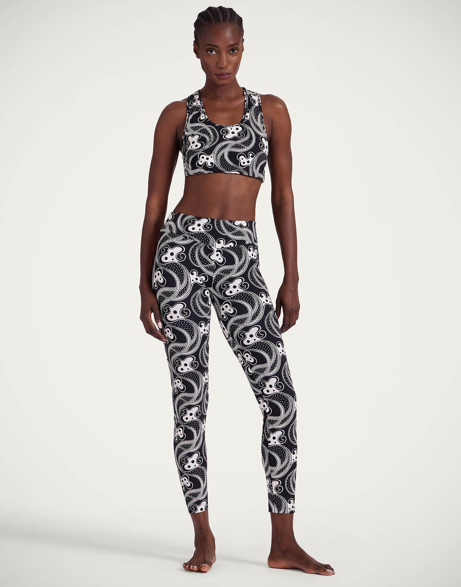 La DoubleJ Magica Leggings Aperol Black & White TRO0144JER049APE01BL03