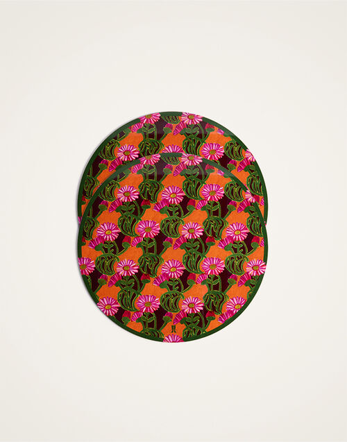 La DoubleJ Disk Placemats Set Of 2 Como Gerber Orange PMT0032CRK001GER08OR02