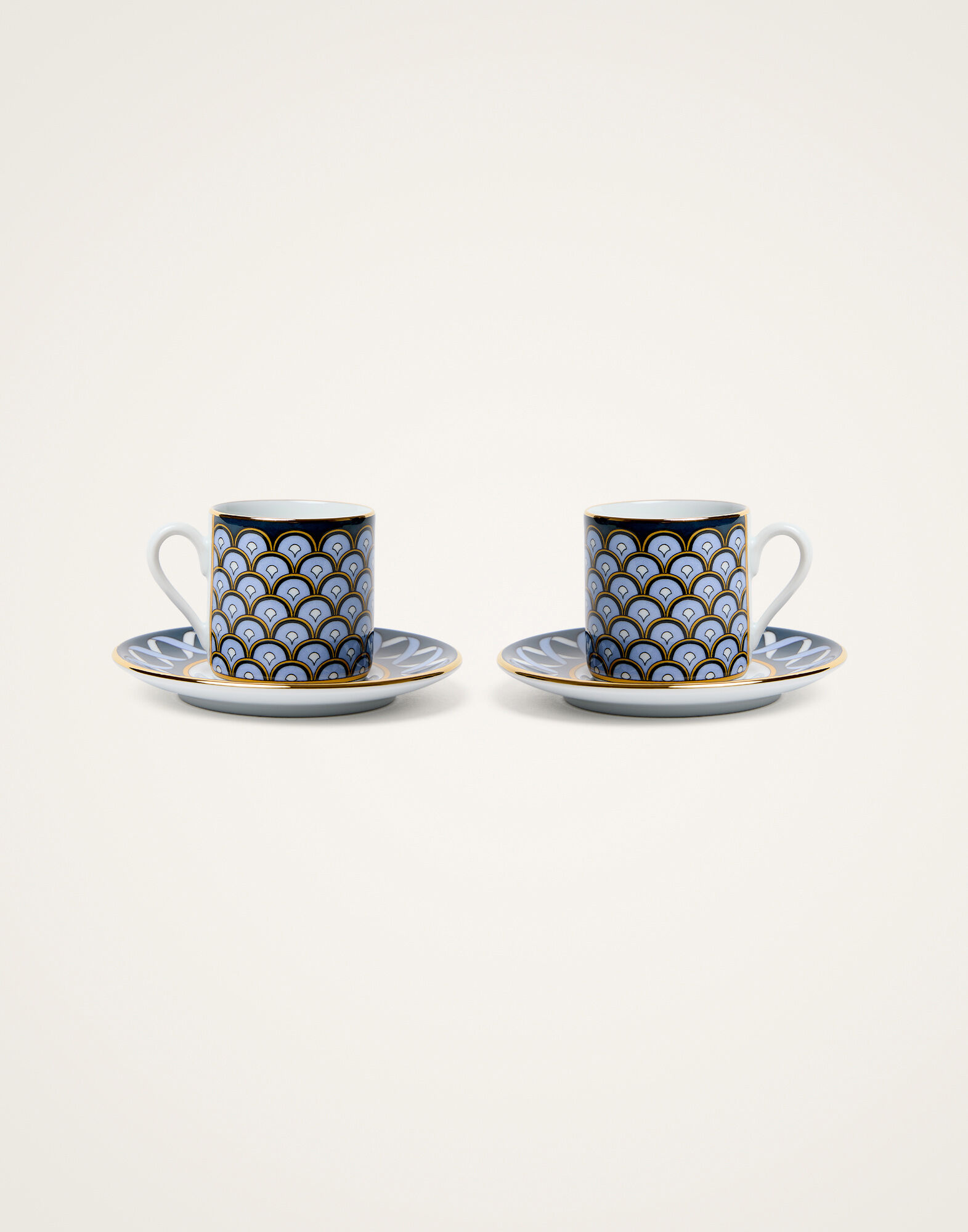La DoubleJ Impero Espresso Cup Set Of 2 Odysseus Midnight Blue CUP0011CER001ODY01BU04
