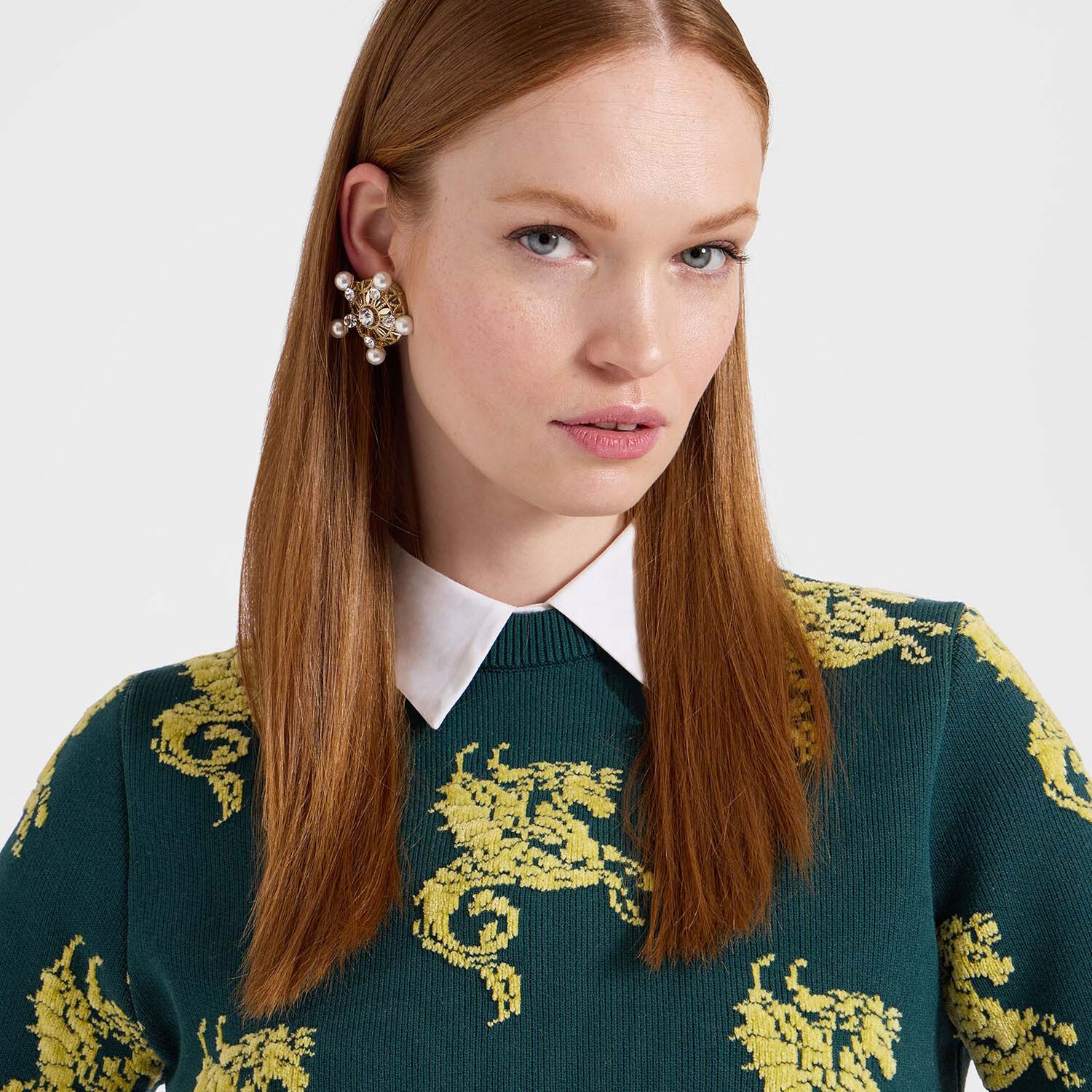 La Doublej Gryphos Sweater In Dark Green