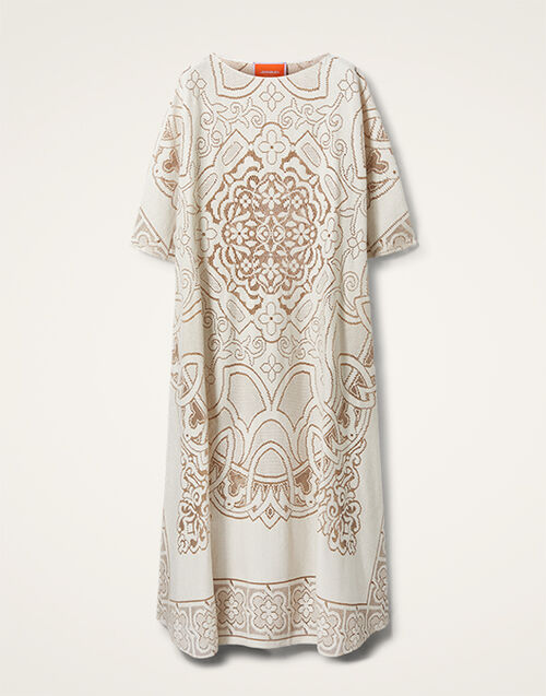 La DoubleJ Lacey Muumuu Dress Solid White Smoke DRE0632EMB006SOLIDWH02