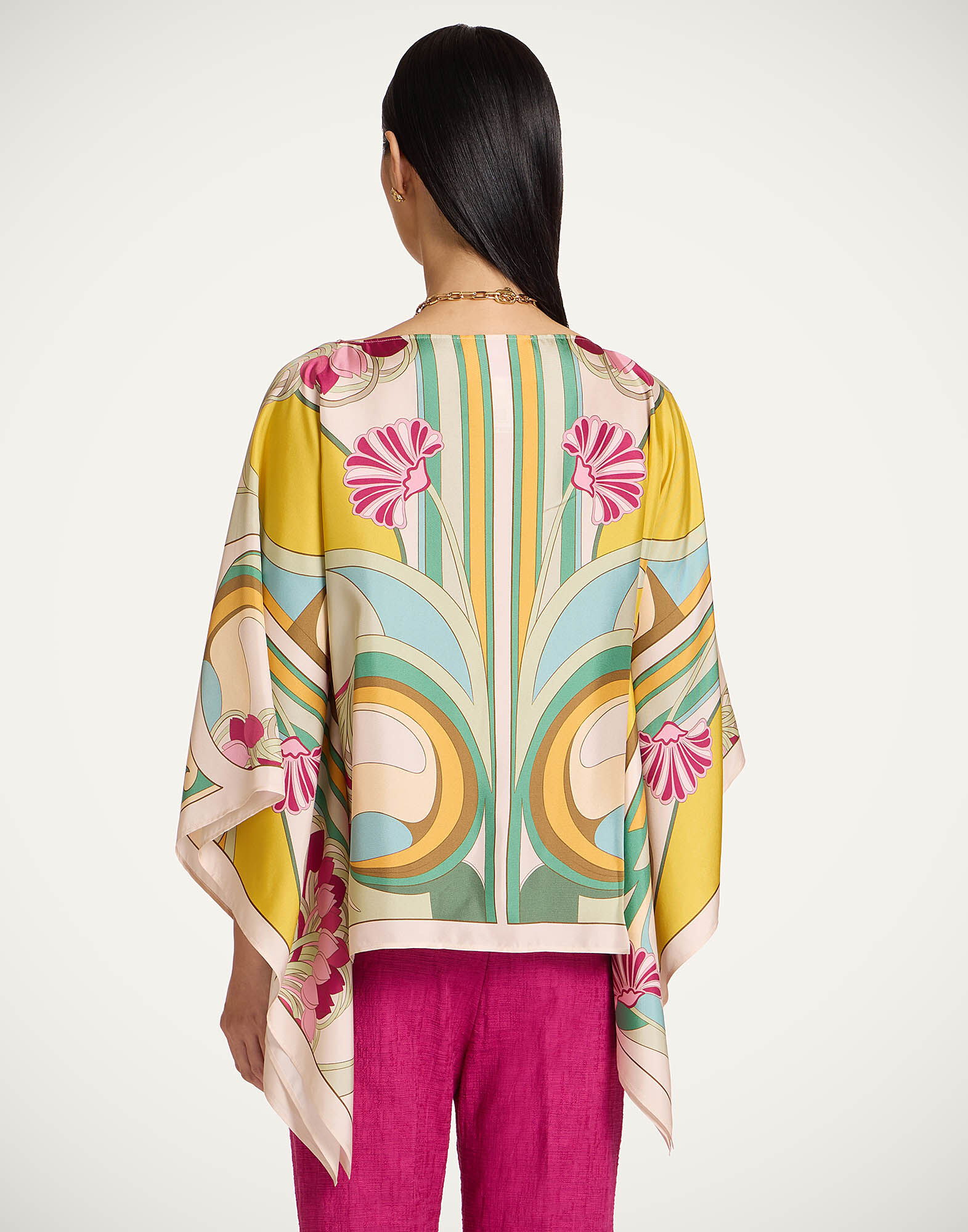 La DoubleJ Foulard Top Tulip Plac&eacute;e Green TOP0195SIL029TUL07GR02