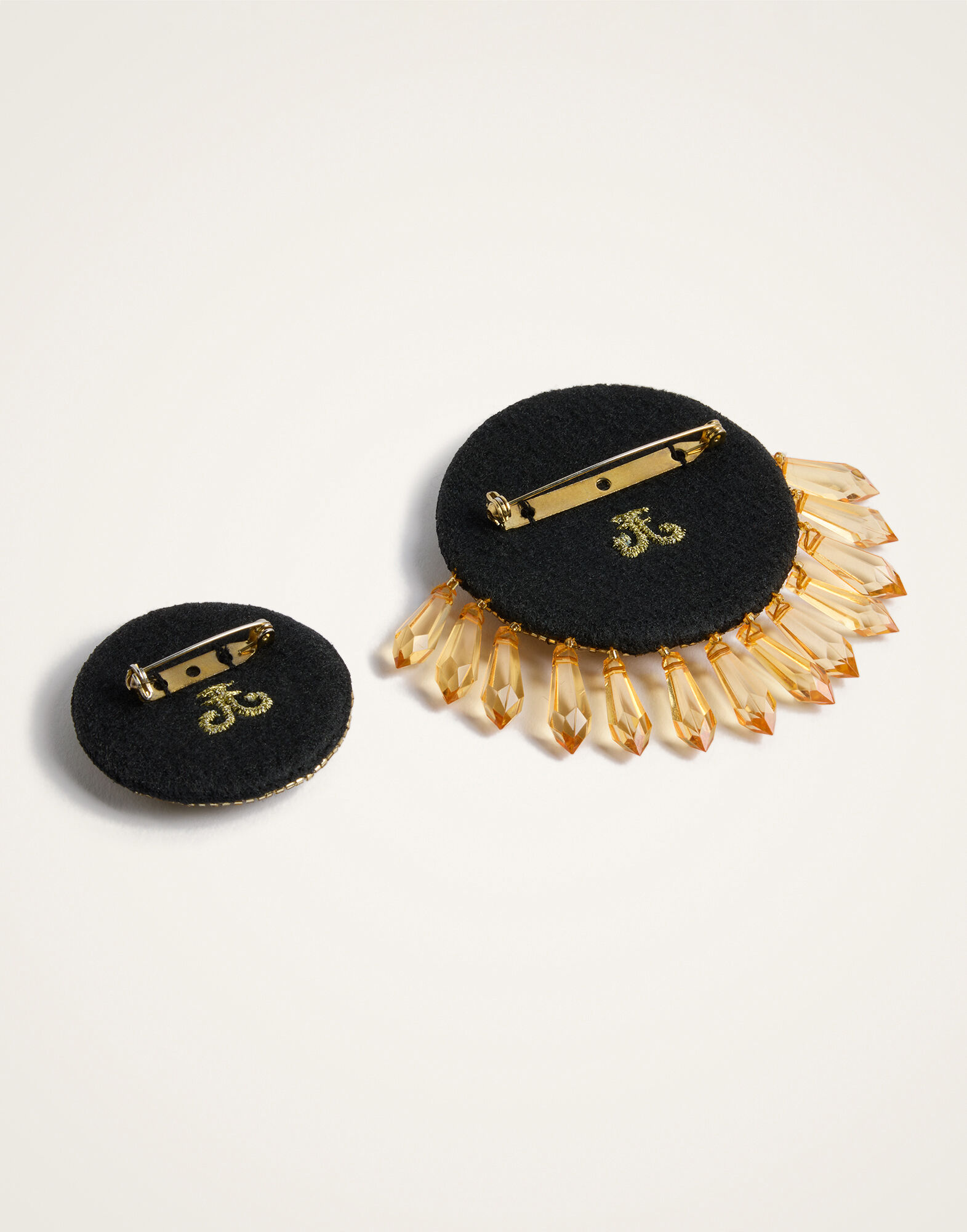 La DoubleJ Set Of 2 Pins Nucleus Champagne BCH0005EMB124NUC05YE07