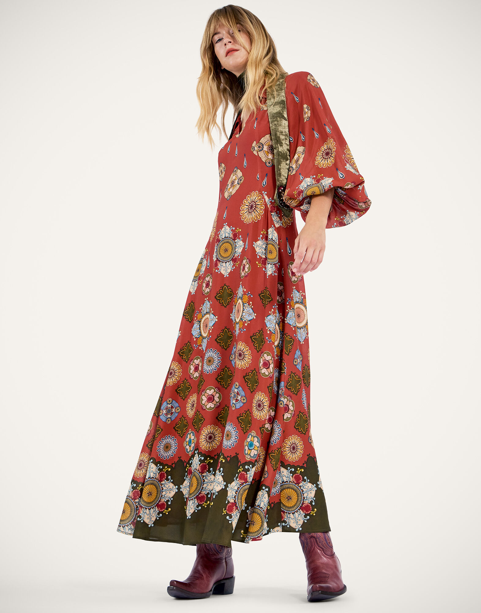 La DoubleJ Diva Dress Nucleus Rust DRE0776VIS019NUC01OR04