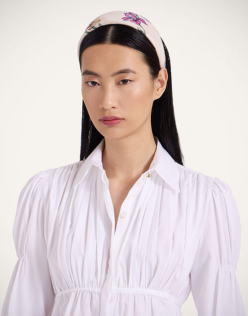 La DoubleJ Flat Headband Mini Iris Ivory HEB0023FOD001IRS03WH04