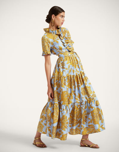 Long And Sassy Dress in Tangle Light Blue for Women | La DoubleJ US Long And Sassy Dress in Tangle Light Blue for Women | La DoubleJ US