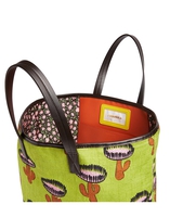 LaDoubleJ Shopper Tote Bag Chirpy Cactus Verde BAG0006COT005CHI0002
