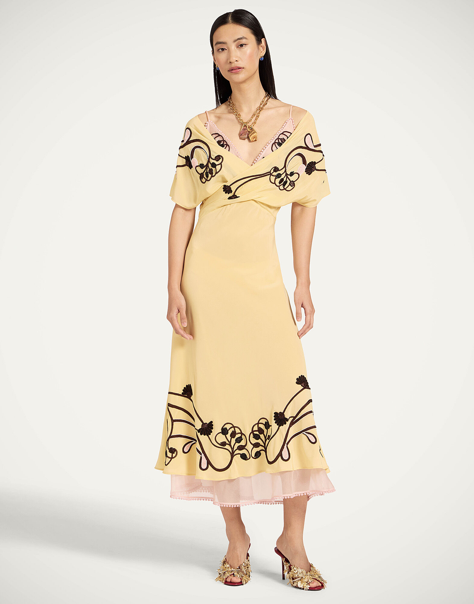 La DoubleJ Foyer Dress Solid Yellow DRE1066CRE001SOLIDYE03