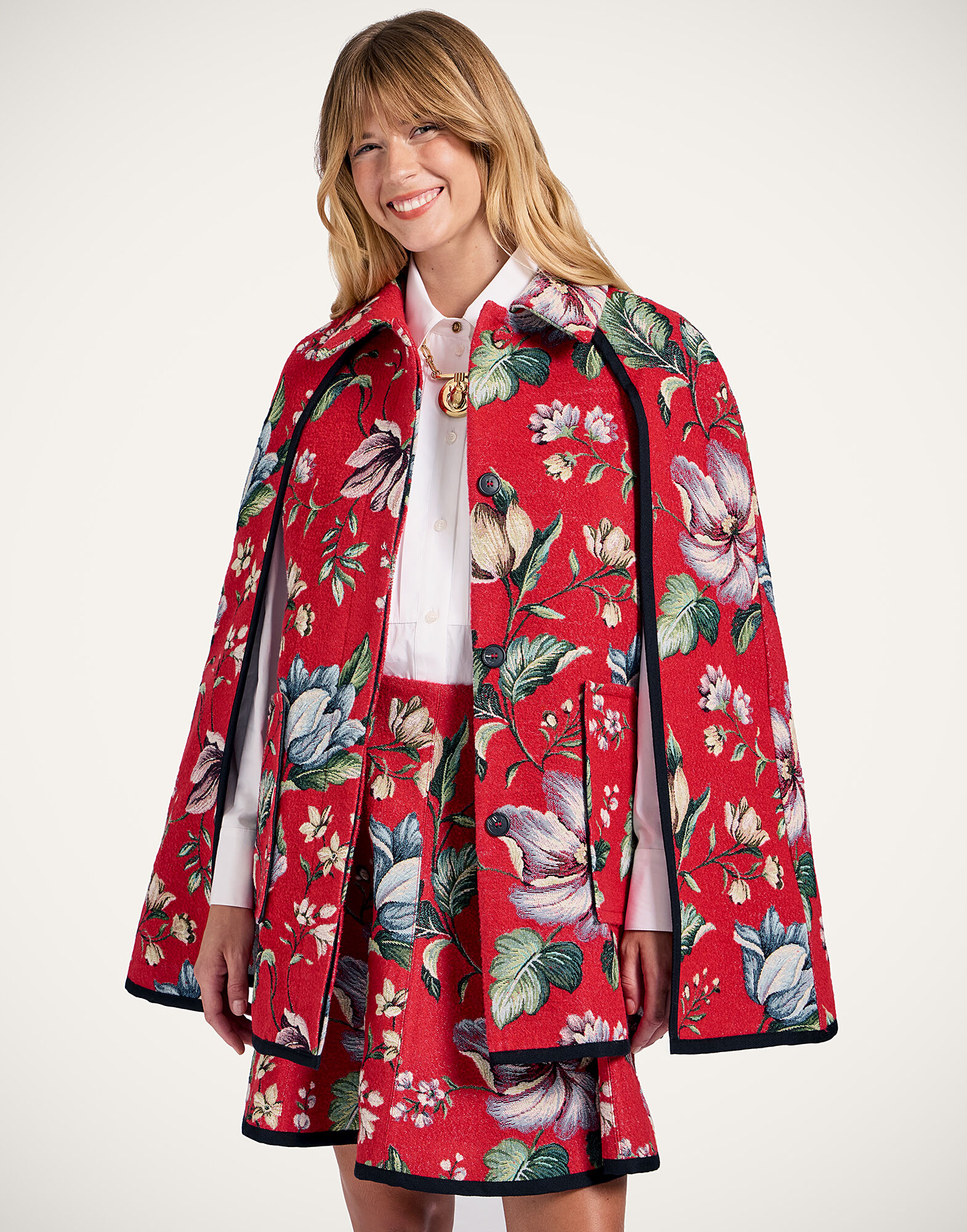 La DoubleJ Milano Mini Cape Honolulu Red JAC0153JCQ117HON01RE01