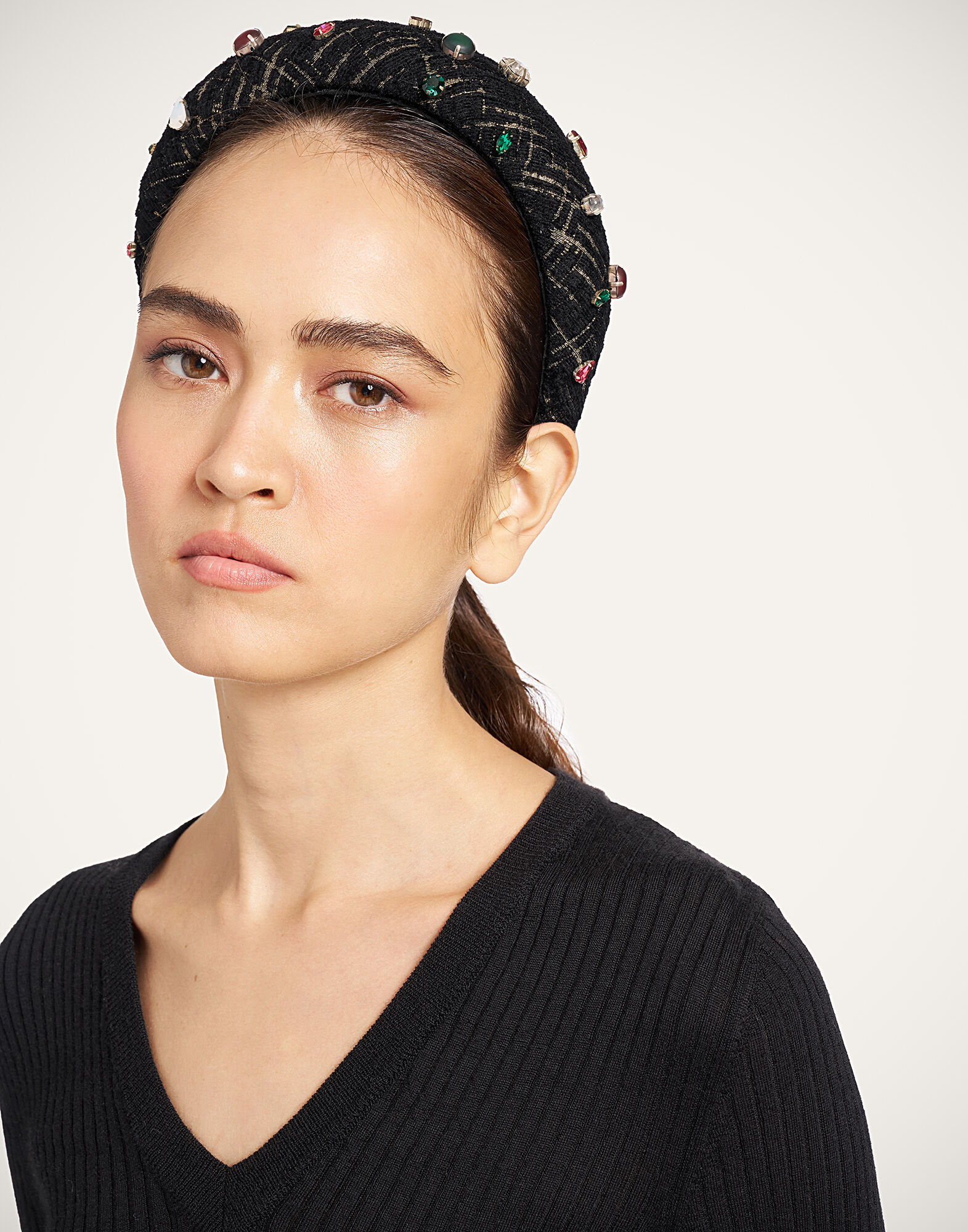 La DoubleJ Medici Headband Bicolor Black HEB0026WOL040BIC01BL01