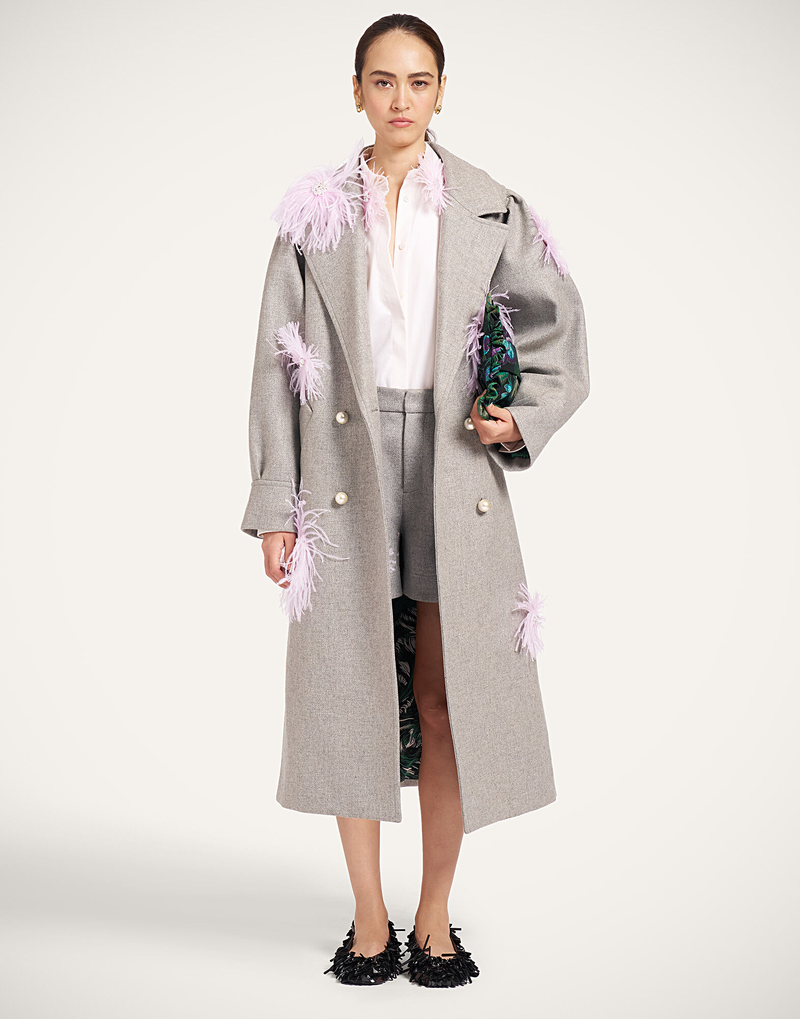 La DoubleJ Victoria Coat Solid Grey JAC0206WOL039SOLIDGY02
