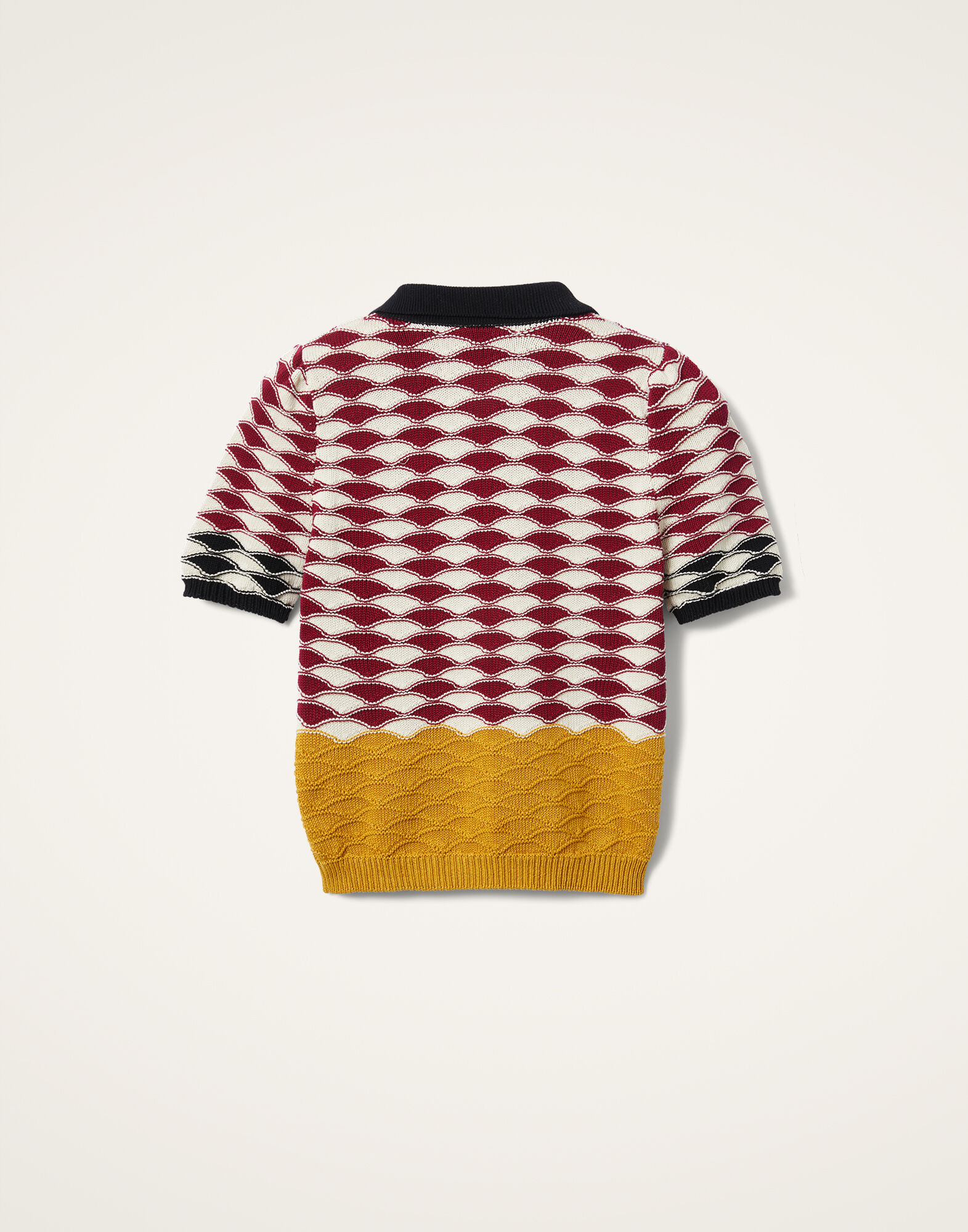 La DoubleJ Sunset Polo Multicolor Red & Yellow PUL0254KNI152VA349RE01