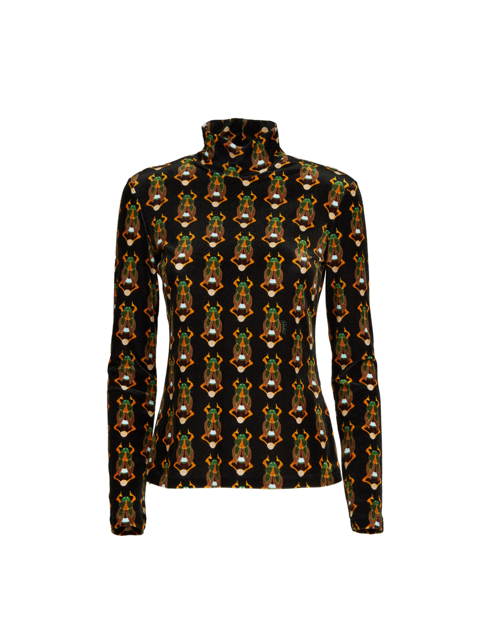 La DoubleJ Turtleneck Scarab Black SHI0030VEL006SCA01BL01