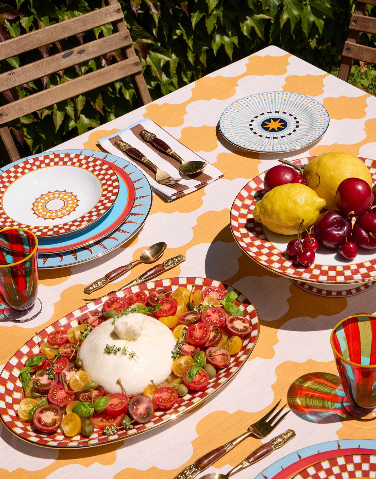 La DoubleJ Oval Platter Apollo Brick PLA0002CER001APL01RE06