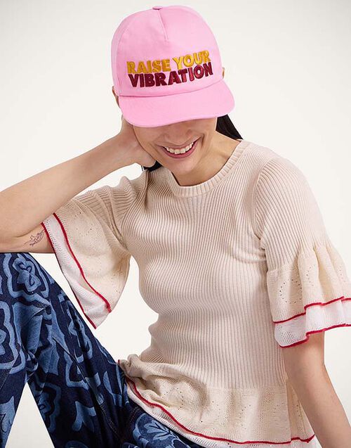 La DoubleJ Milano Cap Raise Your Vibration Pink HAT0033COT026SOE08PI01