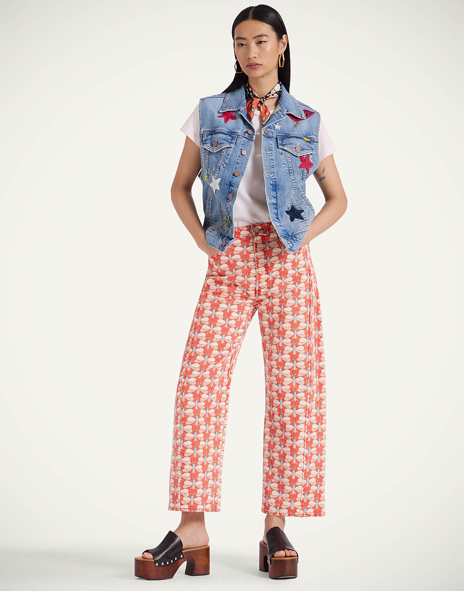 La DoubleJ The Half Pipe Jeans Pull My Petaltail Orange TRO0169DEN012PET03OR02