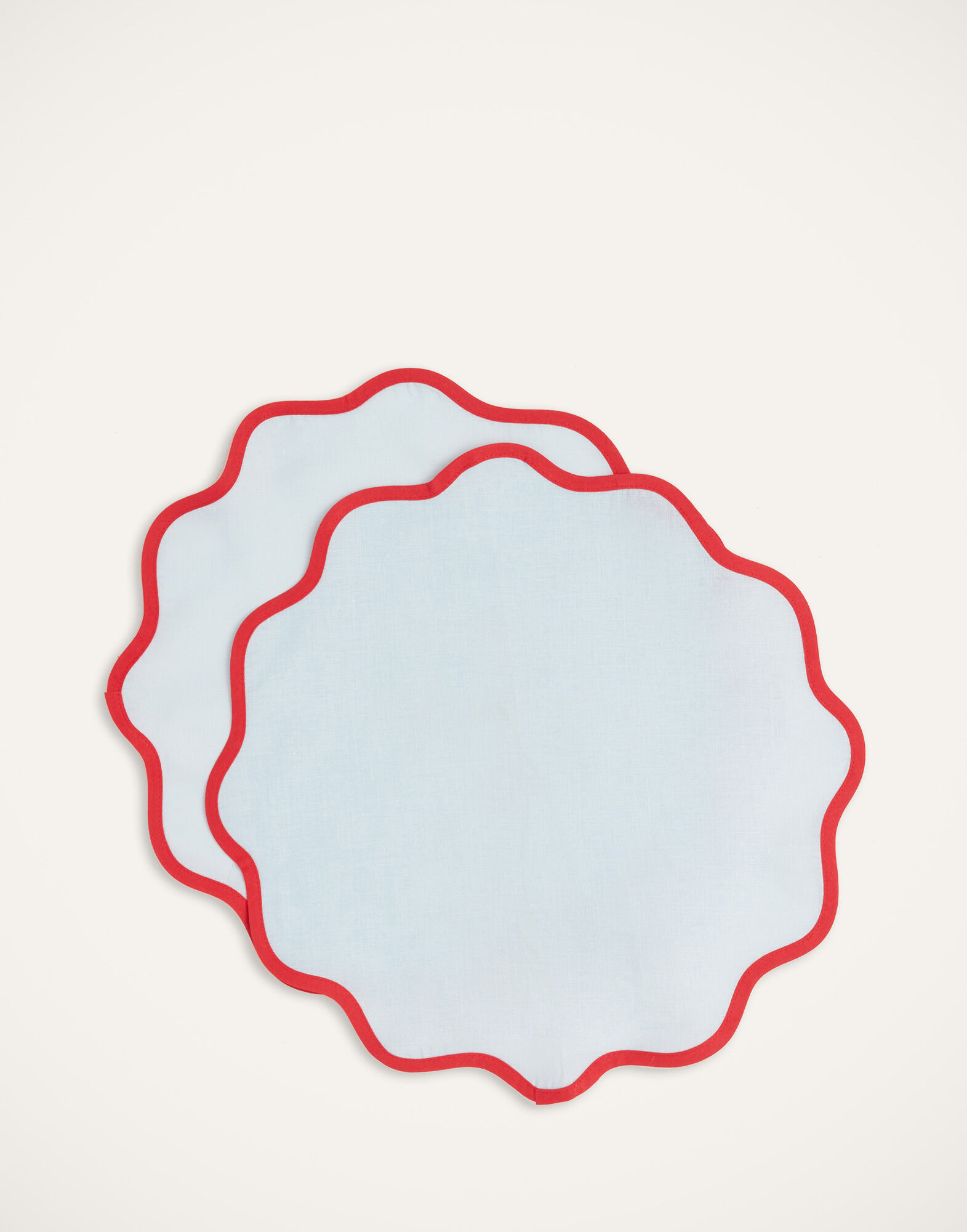 La DoubleJ Cloud Placemat Set of 2 Rainbow Celeste TBM0003LIN006RAI0022