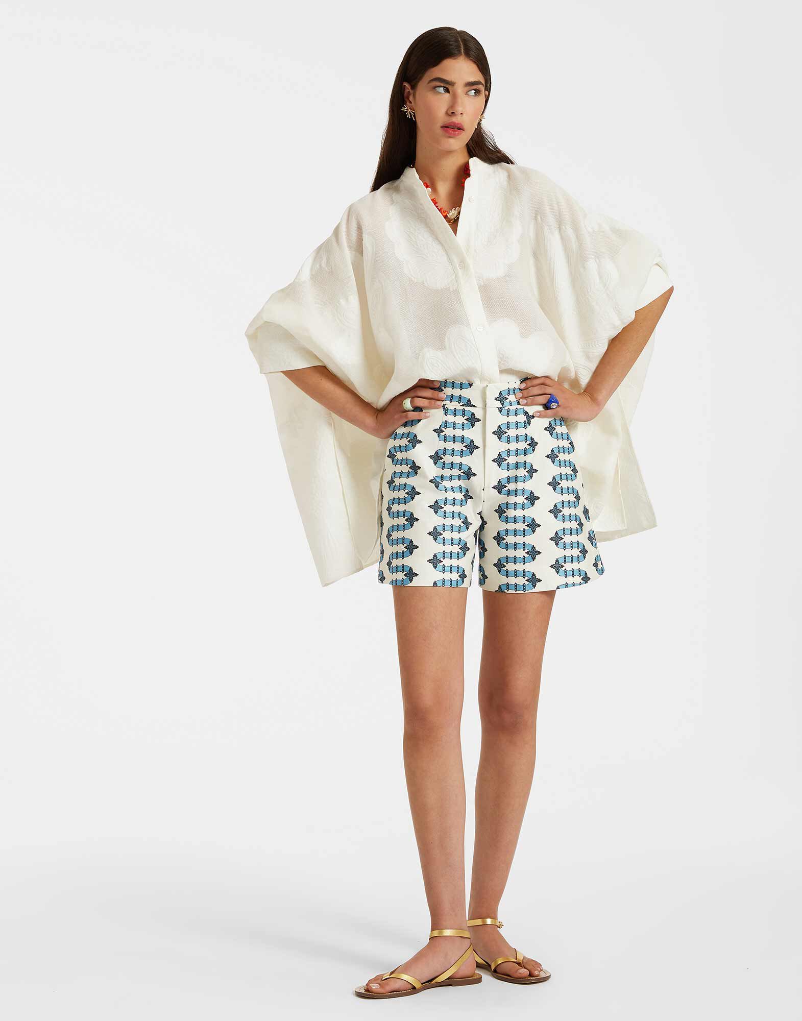 La DoubleJ Good Butt Shorts Scirocco Ivory TRO0010COT006SCI01WH04