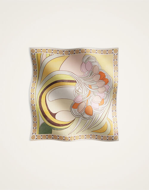 La DoubleJ Foulard 140 Tulip Plac&eacute;e Pale Pink SCA0060MOS001TUL07PI02