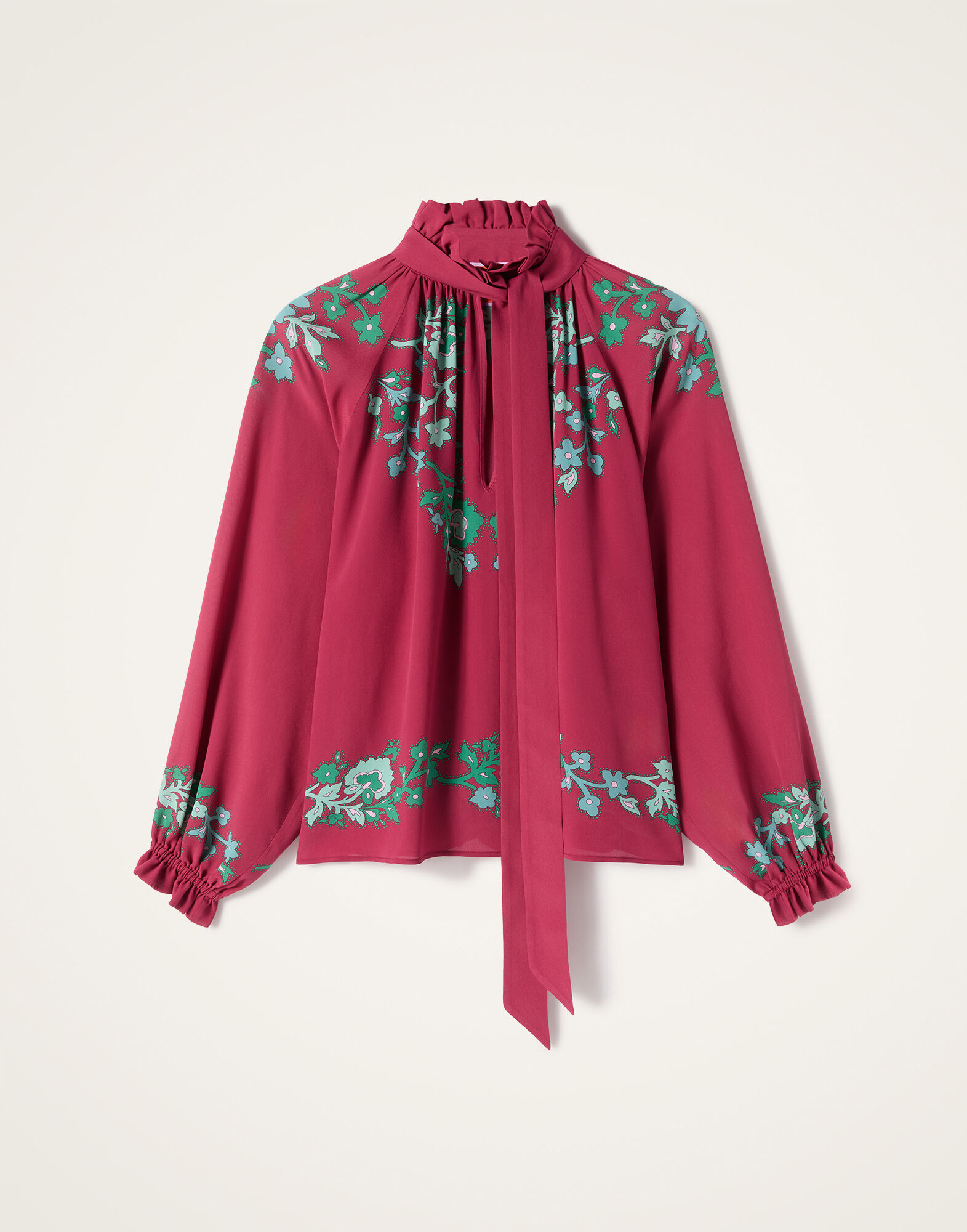 La DoubleJ Cerere Blouse Regalia Plac&eacute;e Red SHI0086VIS019REG02RE01