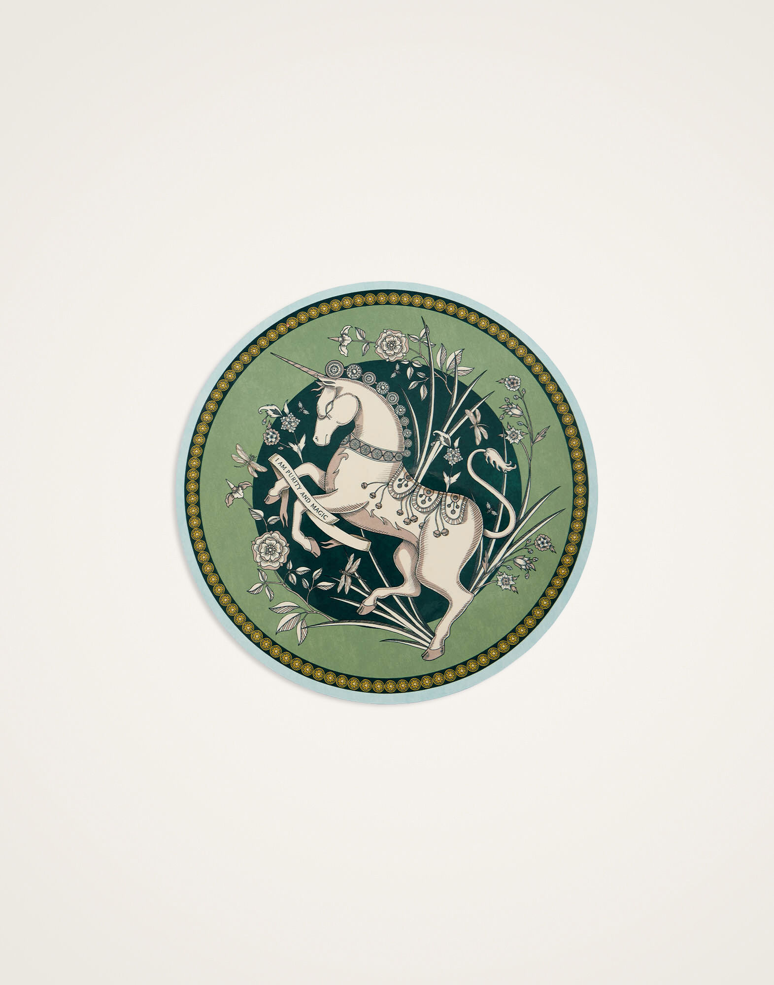 La DoubleJ Disk Placemat The Unicorn PMT0016CRK001UNI01GR01