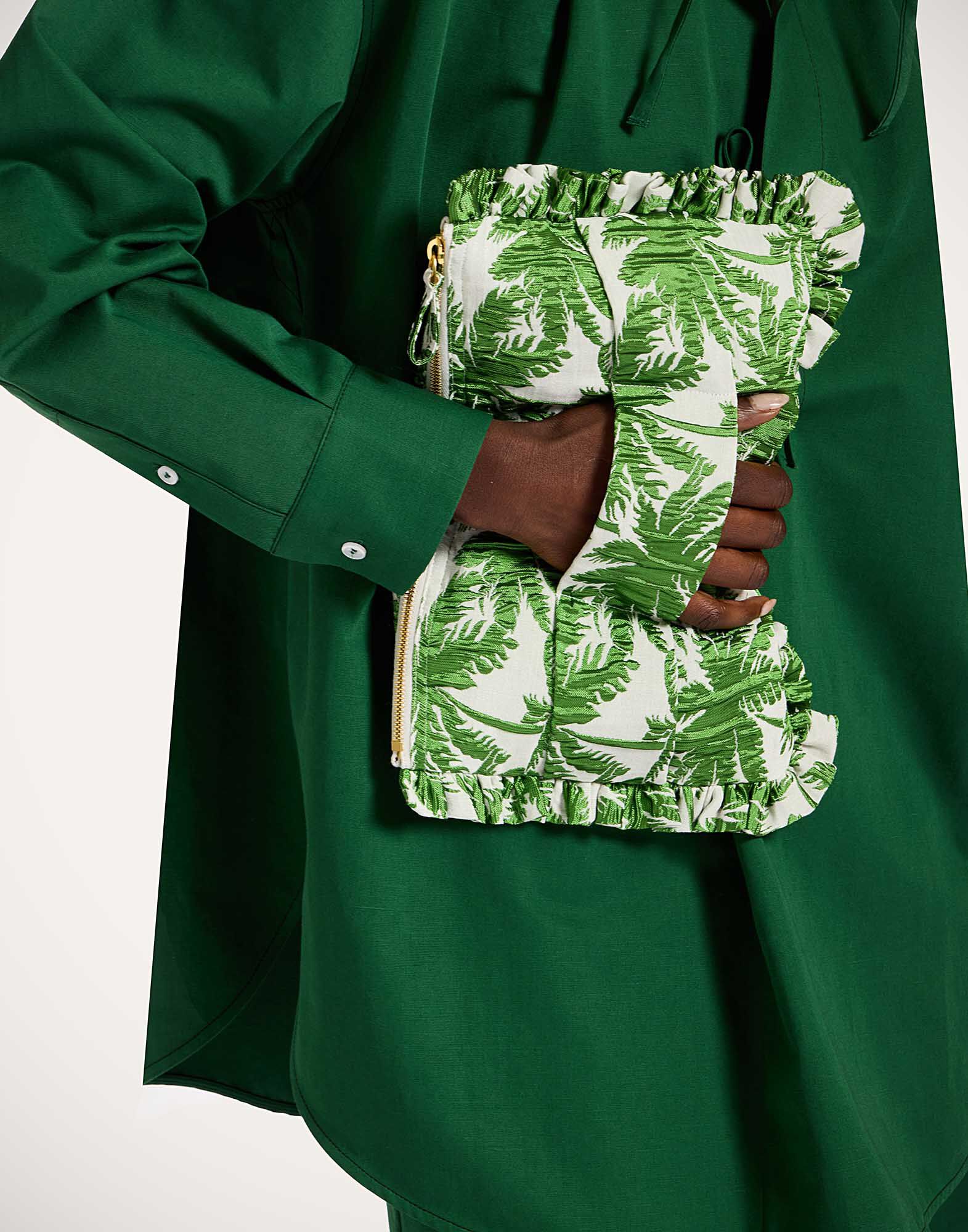 La DoubleJ Hand Pochette Tropicana White BAG0059JCQ112TRC03WH01