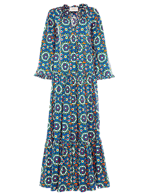 LaDoubleJ Dove Dress Kaleidoscope Bluette DRE0248COT001KAL0005