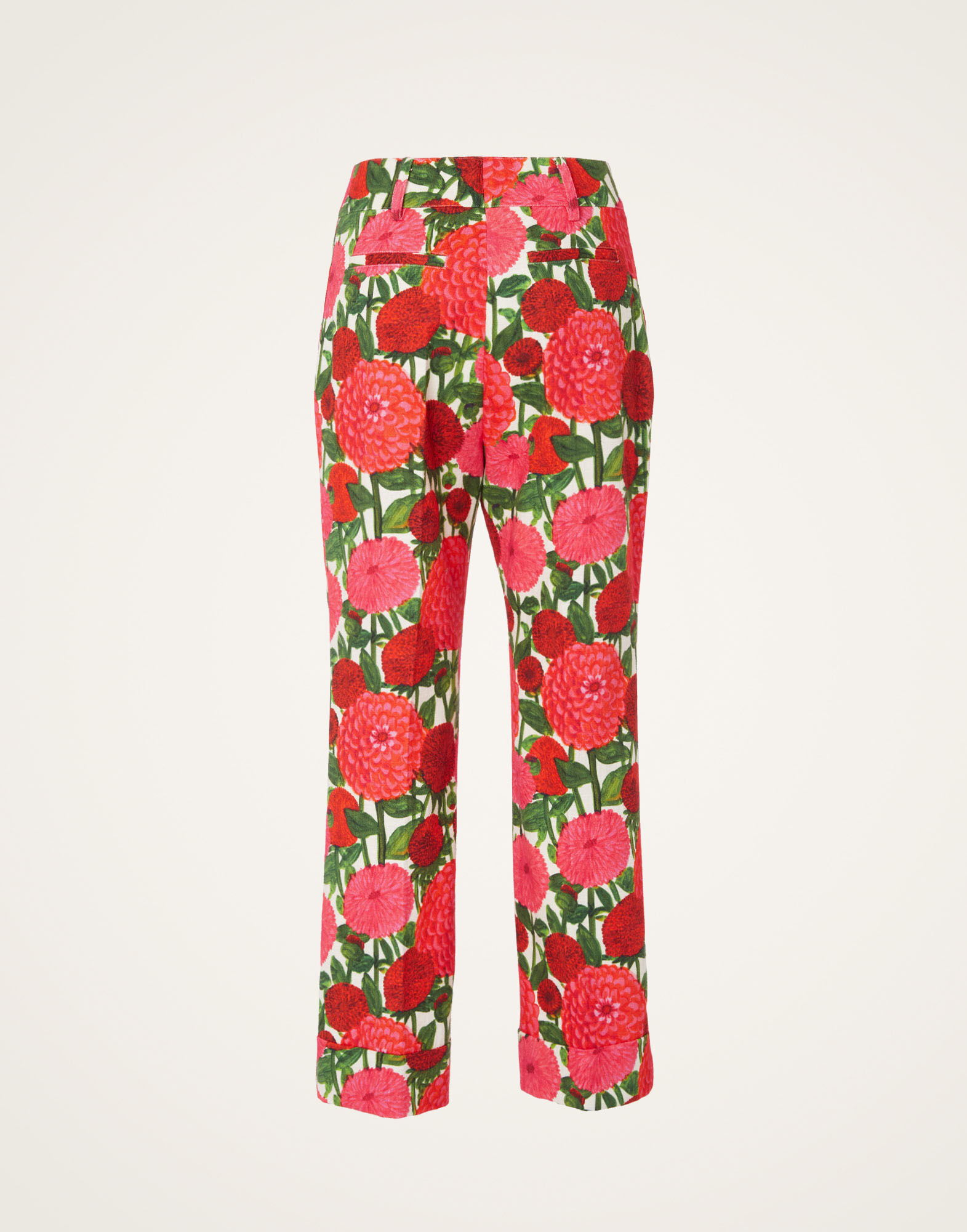 La DoubleJ Hendrix Pants Pink Dahlias TRO0014COT005DAH0001