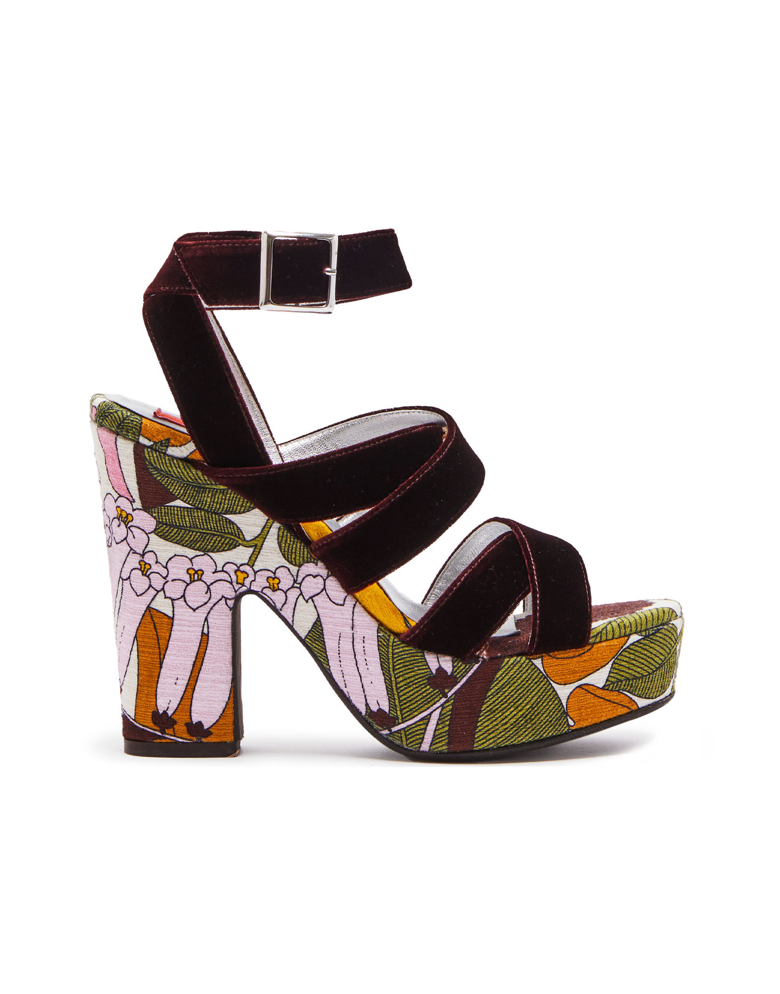 La DoubleJ Medal Wedge Big Flower Rose SHO0079COT005BFL03PI01