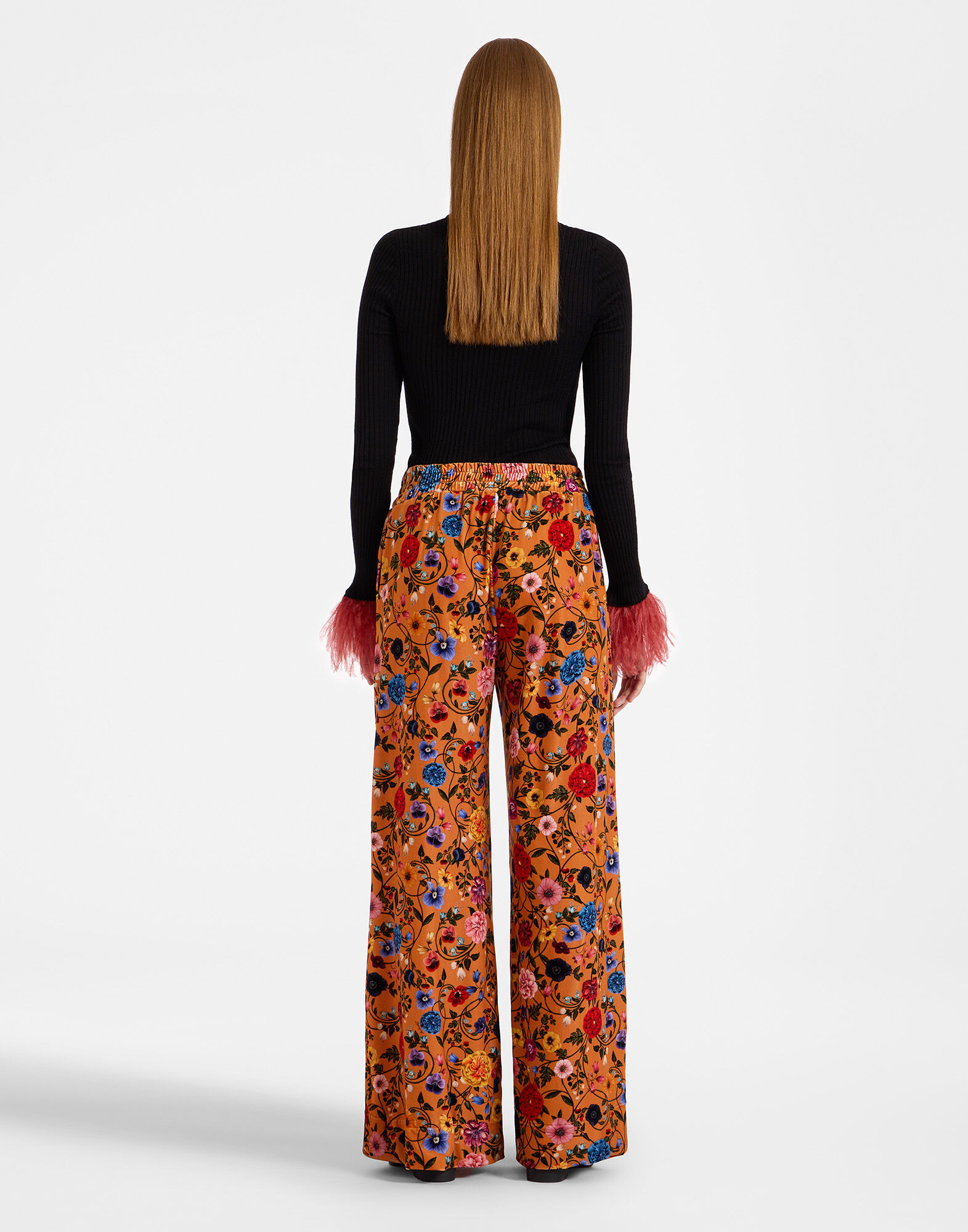 La DoubleJ Palazzo Pants Botticelli Rust TRO0003VEL006CEL01OR04