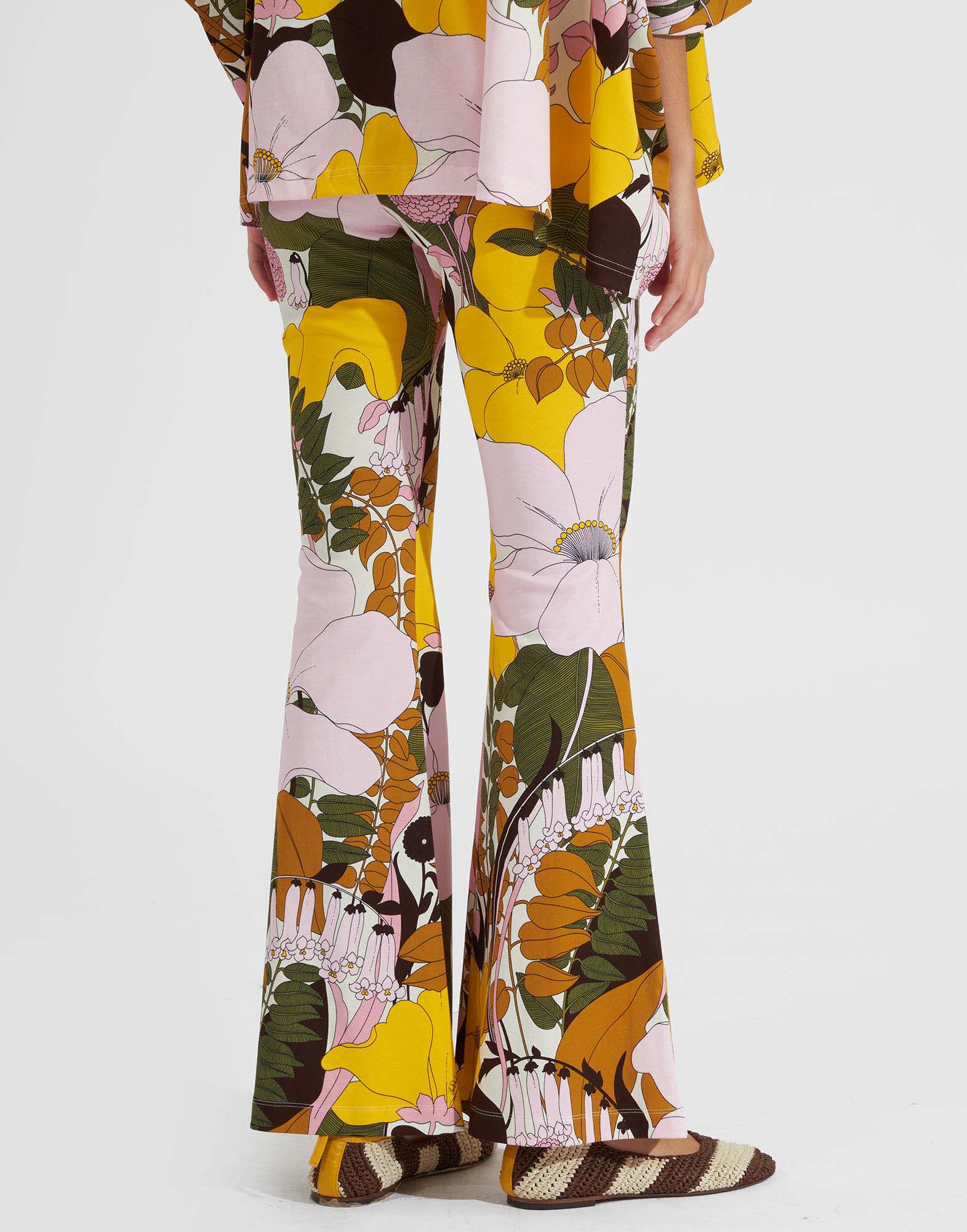 La DoubleJ Meditation Pants Big Flower Rose TRO0055INT001BFL03PI01