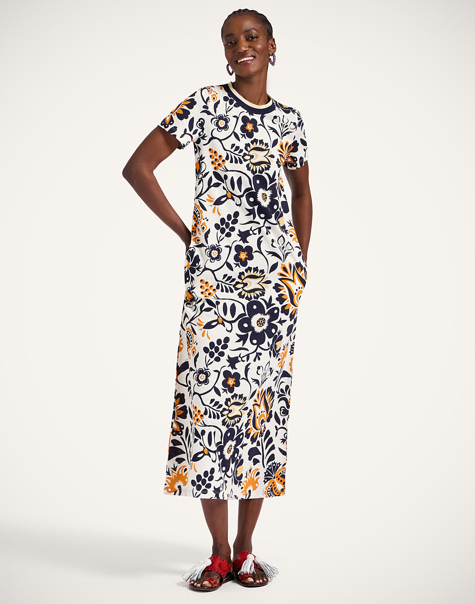 La DoubleJ Sporty Swing Dress Selva White DRE0247JER002SEL06WH01