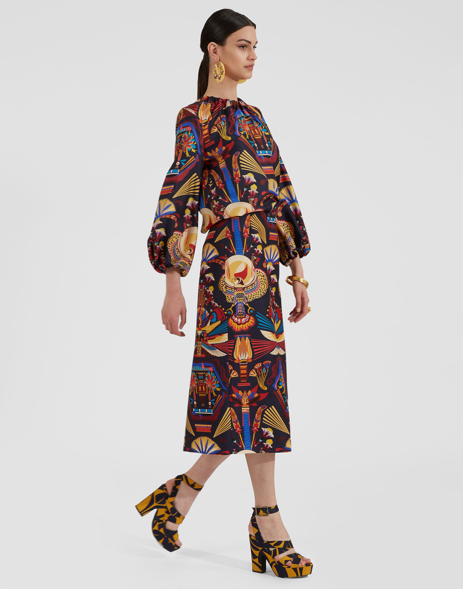 La DoubleJ Pencil Skirt Nephthys Navy SKI0011CAD001NEP01BU06