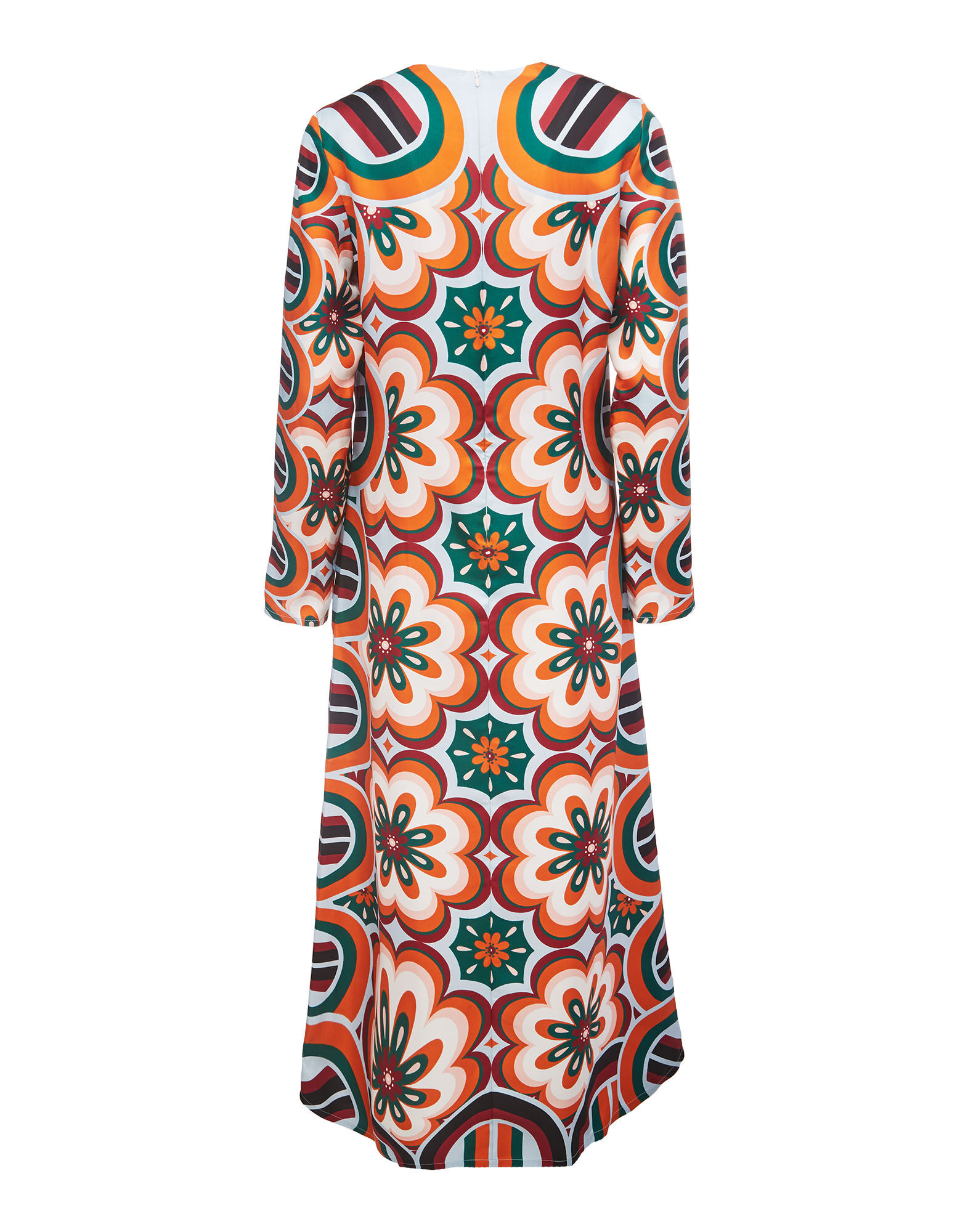 LaDoubleJ Long Sleeve Swing Dress Ciccio Arancio DRE0231SIL006CIC0002