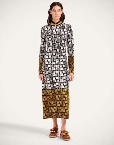 swing knit dress Bethany Merino Wool Ribbed Swing Dress