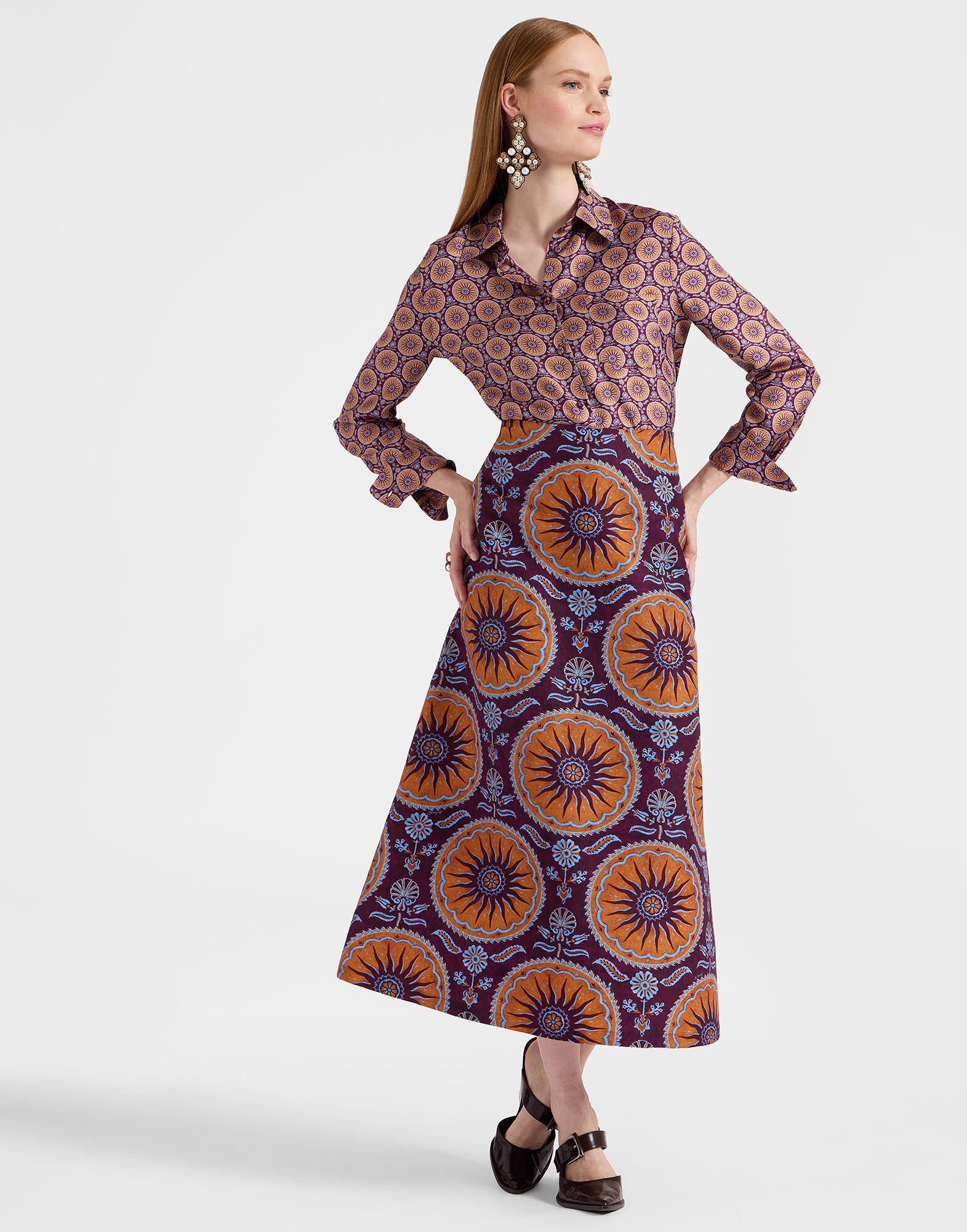 La DoubleJ Boy Shirt Sovereign Mini Purple SHI0001SIL001SOV02PU01