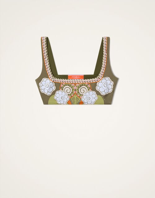 La DoubleJ Pammy Bikini Top Ambrosia Plac&eacute;e Green SWI0106LYC009AMB03GR02