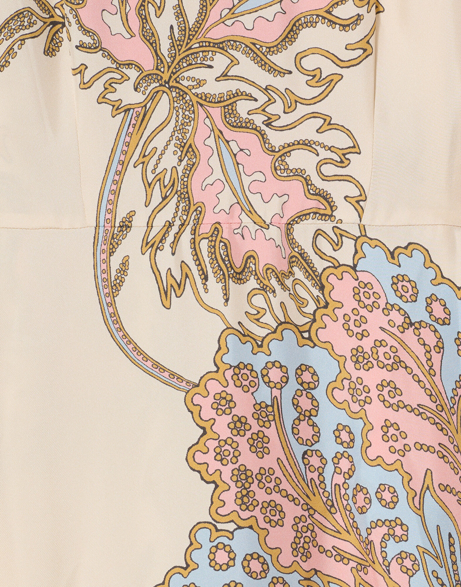 La DoubleJ Long Sorella Dress Swathe Plac&eacute;e Ivory DRE0923SIL026SWA03WH04