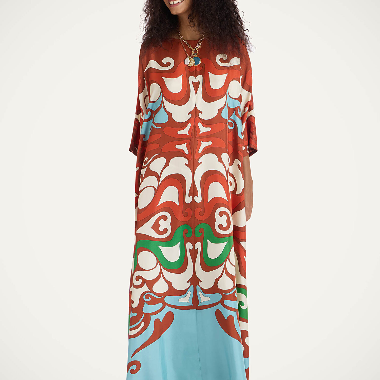 La Double J Muumuu Dress Round Neck