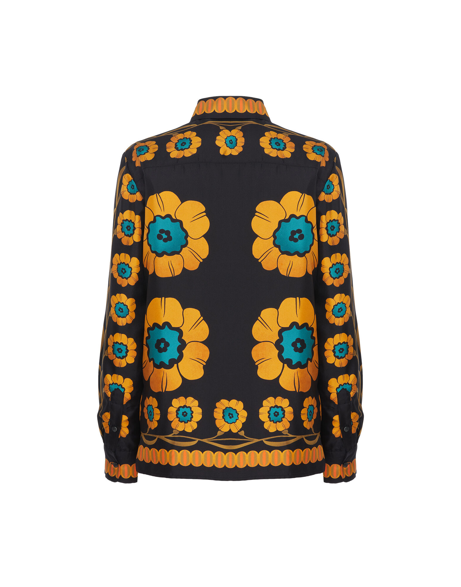 La DoubleJ Boy Shirt Daisychain Plac&eacute;e Orange SHI0040SIL006ROP04OR02