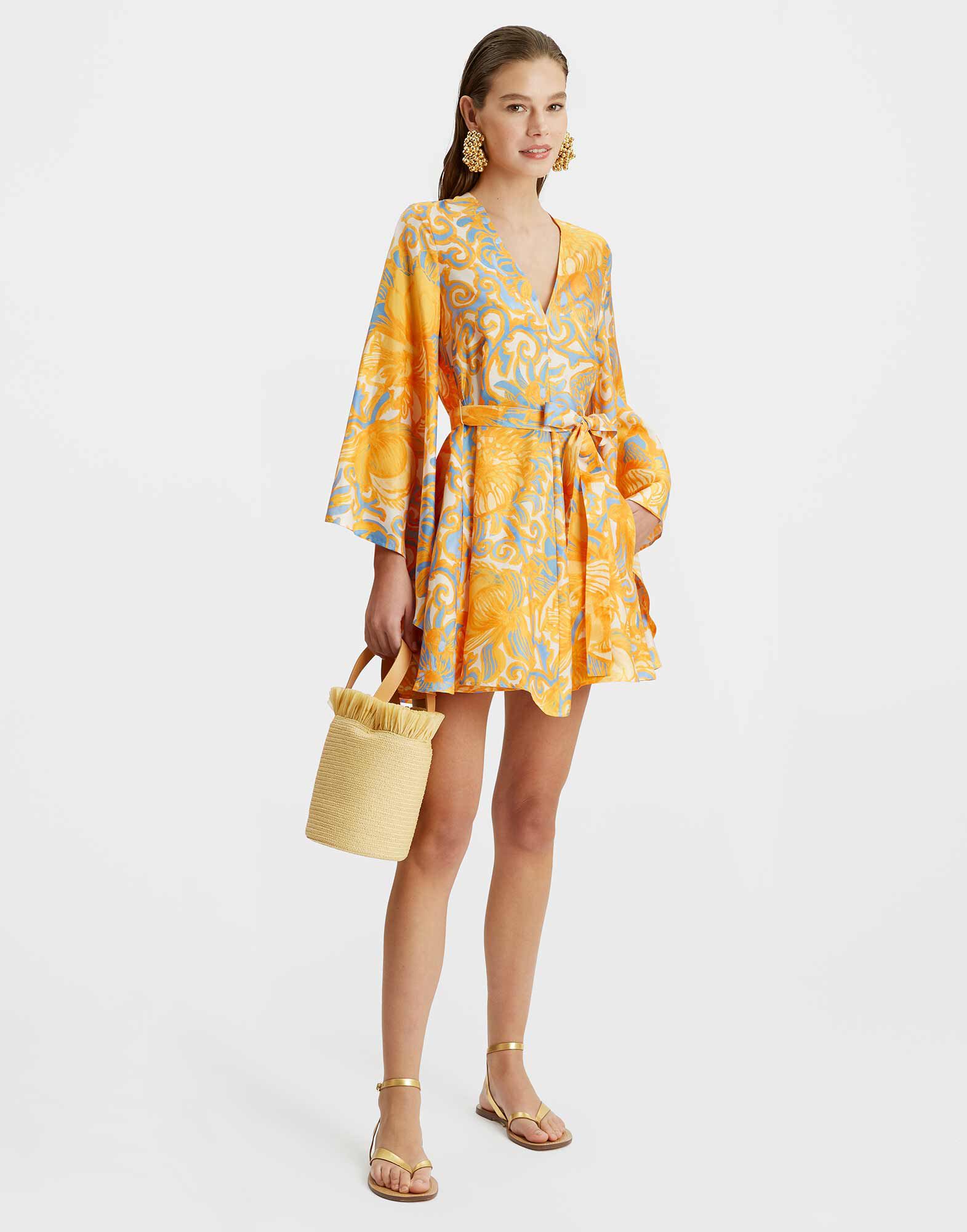 La DoubleJ Mini Magnifico Dress Anemone Orange DRE0561SIL001ANE01OR02