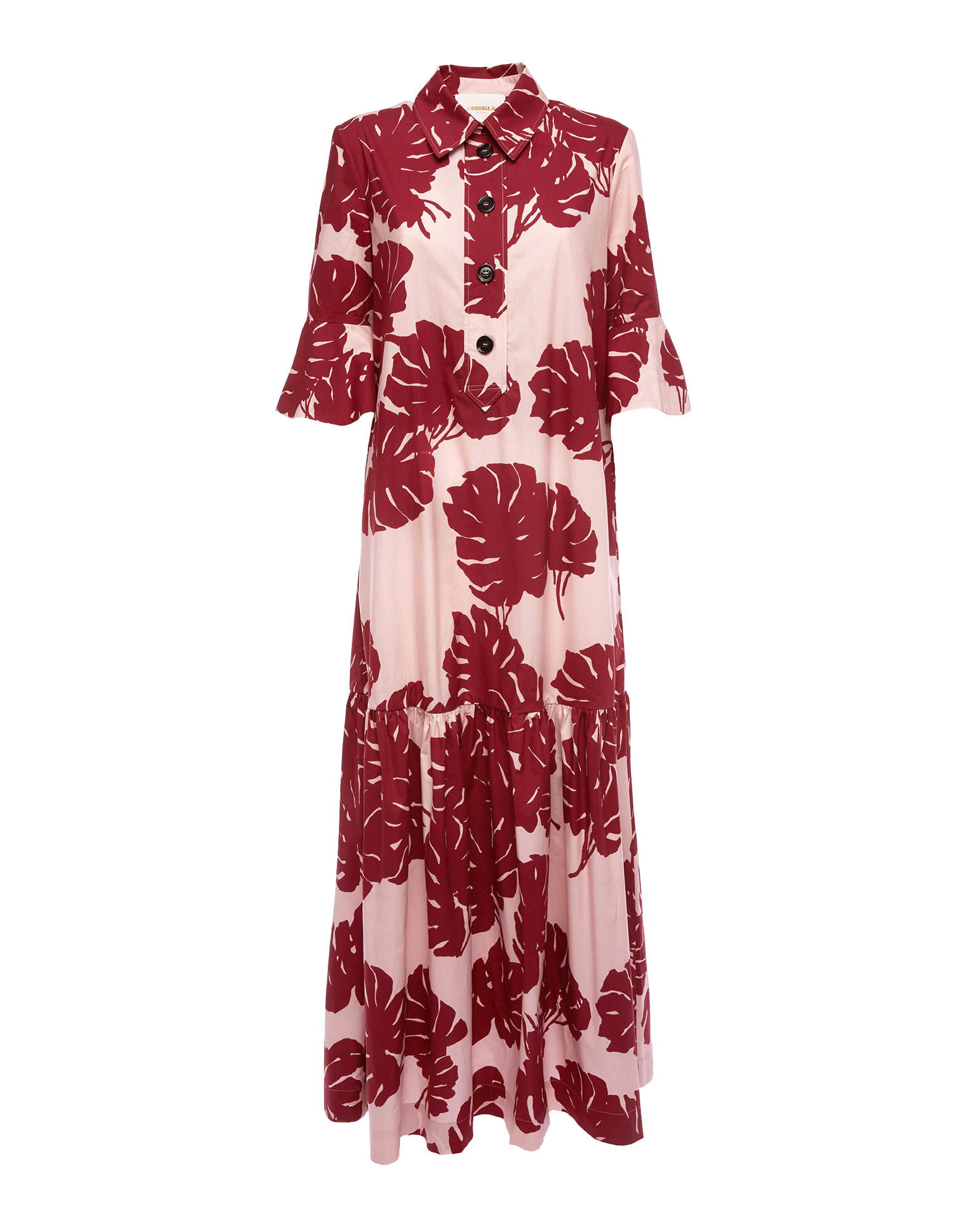 LaDoubleJ Artemis Dress Monstera Rosa DRE0176COT001MON0002