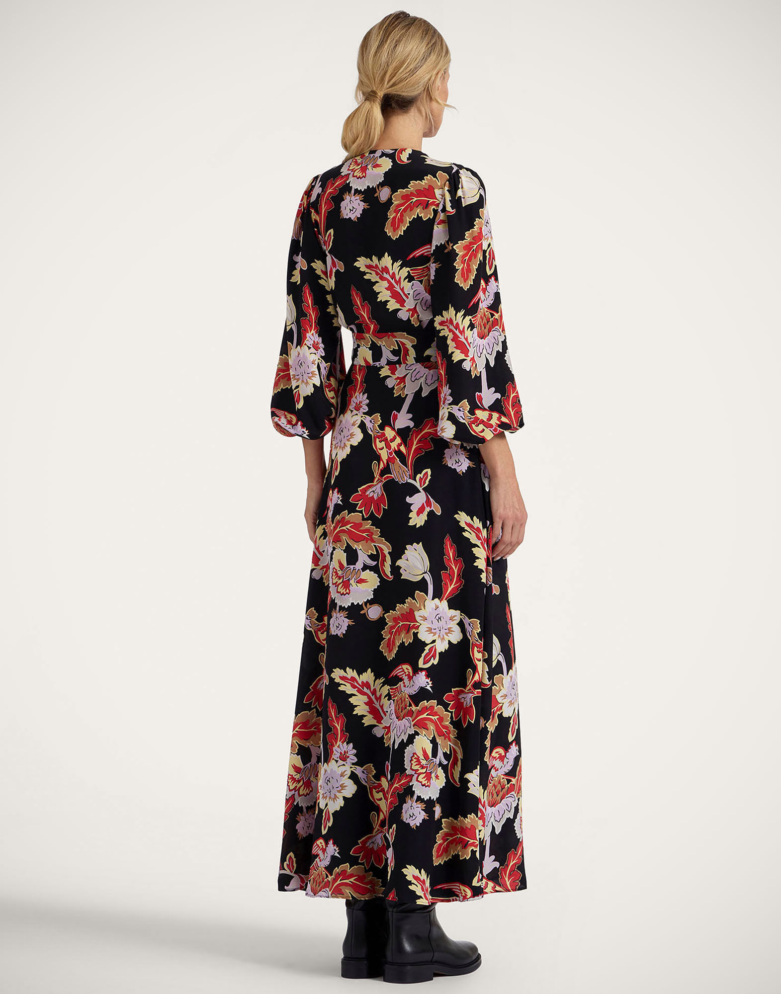 La DoubleJ Long Camerino Dress Lark Black DRE0585CRE001LAR01BL01