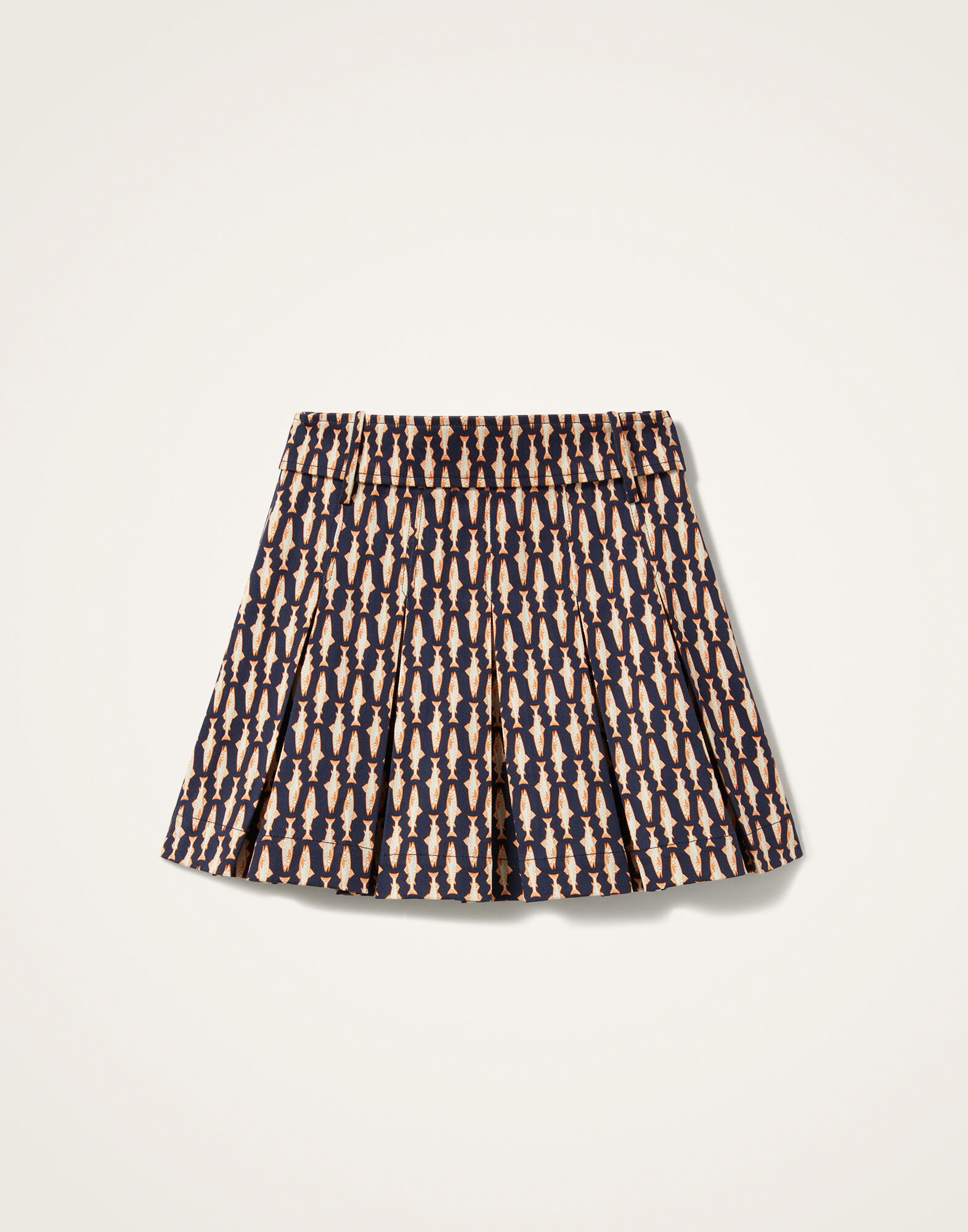 La DoubleJ Roller Skirt Pesciolini Blue SKI0152COT063PES04BU03