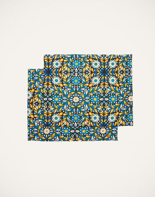 La DoubleJ Placemat Set Of 2 Confetti Blu TBM0001LIN001CON0002