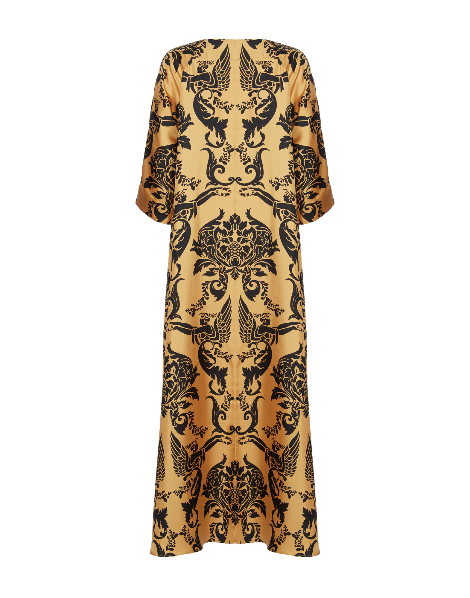 La DoubleJ Muumuu Dress Round Neck Cherubs Gold DRE0370SIL001CRB01YE05