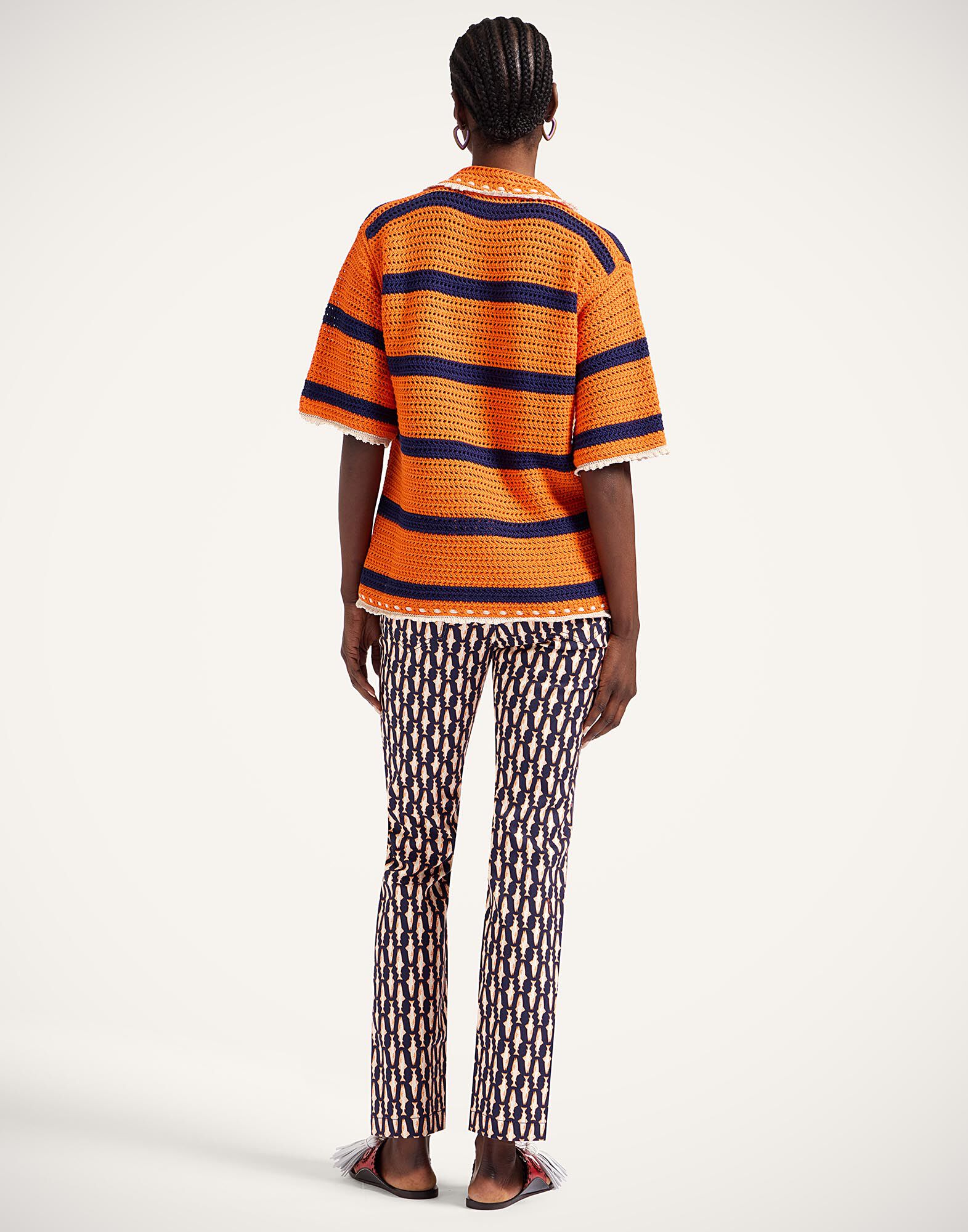 La DoubleJ The Cropped Flare Jean Pesciolini Blue TRO0158COT063PES04BU03